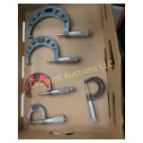 assorted machinists micrometers