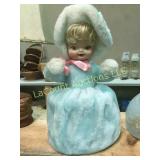 vintage doll, zipper compartment so cute!