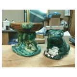 Frog planter and concrete yard frog decor