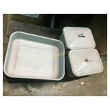 enameled refrigerator dishes 2 covered