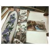lilac, birds dogs wall hangings