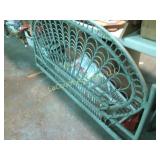 vintage wicker peacock headboard garden decor