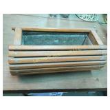 wood slat planter galvanized insert