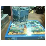 2 sealed puzzles sailing scene horse buggy