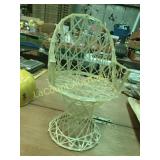 small decorative fiberglass chair