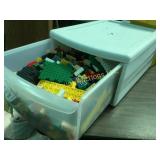 drawer of Lego type blocks