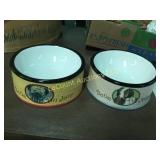 2 Dog Bon Jour Dog food bowls unused