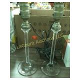 Pr Beautiful glass boudour lamps vintage