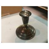 single sterling silver candle stick holder