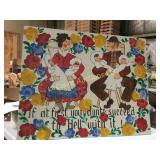 Folk Art Tole painted Dutch sign large
