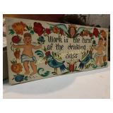 Folk Art Tole painted Dutch sign
