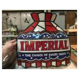 Imperial plastic alcohol lamp shade style sign