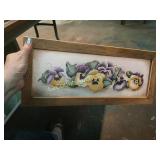 framed pansy print cute