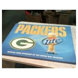 large canvas Green Bay Packers Miller Lite sign