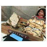 Native American Doll Frog Fossil Lion Statue