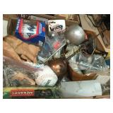 oil cans filter assorted garage goodies