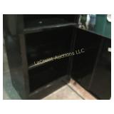 small metal cabinet w door shelf