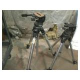 2 professional tri pods for cameras by Bogen
