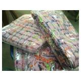 4 colorful blankets w fringe nice thicker