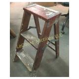 wooden 2 step stool