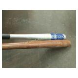 2 baseball bats one aluminum one wood