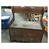 cute country bench w storage great for porch