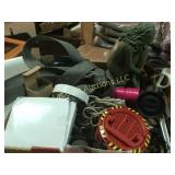 misc lot mermaid yard decor strap fan tools