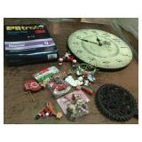 clock, cast trivet wood christmas ornaments