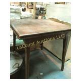 vintage wood square table
