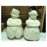 2 vintage cookie jars Dutch couple