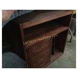 small wood cabinet sliding doors