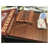 wood chineese checkers connect 4 and