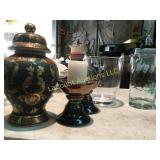 decorator items, beautiful covered urn candle