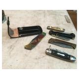 lot of assorted pocket folding knives