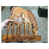 hand crafted horse art wall hanging