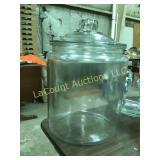 large glass lidded general store jar cookies