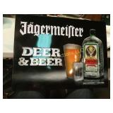Jagermeister Deer & Beer Tin sign