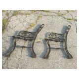 cast metal bench ends just add your own wood