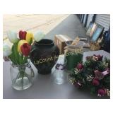 pottery vase vases holiday floral