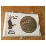 1 troy ounce .999 silver round 9-11 coin