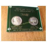 Green Bay Packers75th anniv Bart Starr 2 oz silver