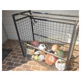 ball & toy storage rack w contents