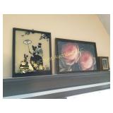 assorted vintage framed pictures prints