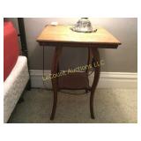 19" x 19" wood side occasional table