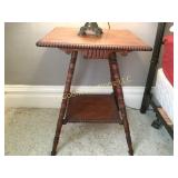 ornate side table wood 24" x 24"