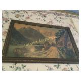vintage countryside framed print