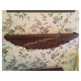 35" wood shelf ornate pattern