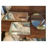 3 vanaity trays mirrored beautiful
