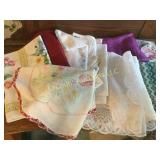 assorted linens table hand stitched piece