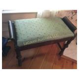 antique bench upholstered 26" x 18"